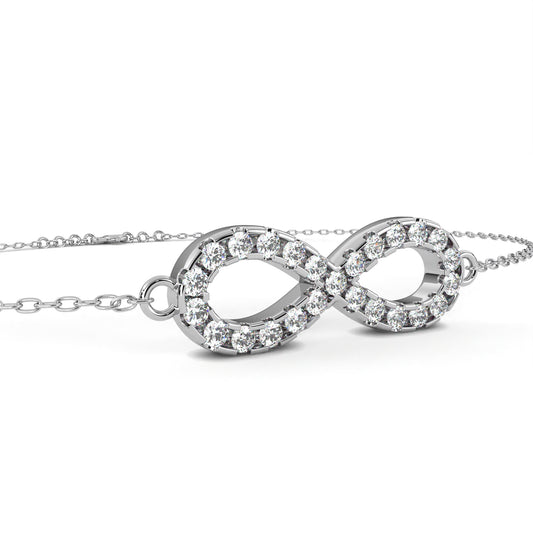 Infinity Halo Diamond Bracelet