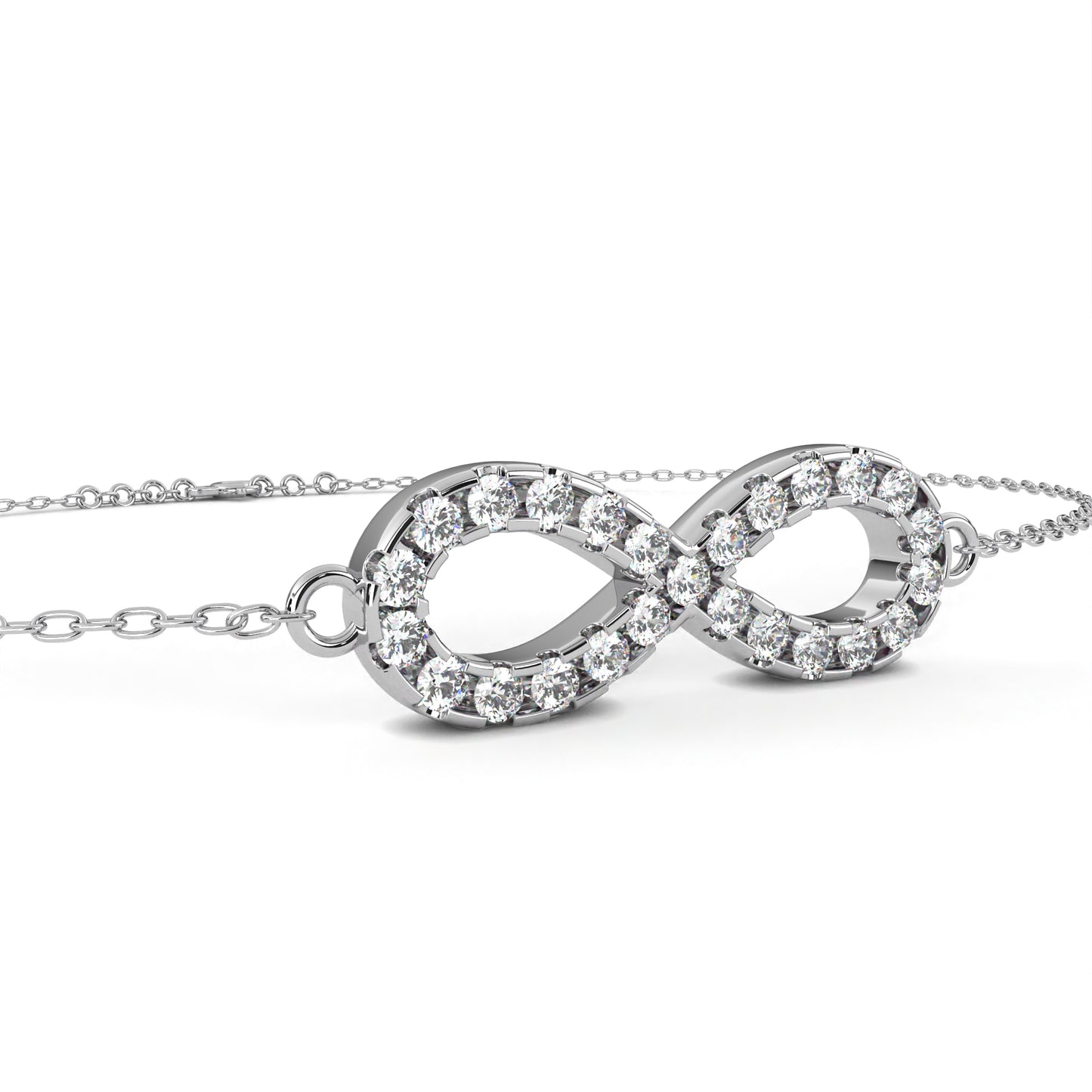 Infinity Halo Diamond Bracelet