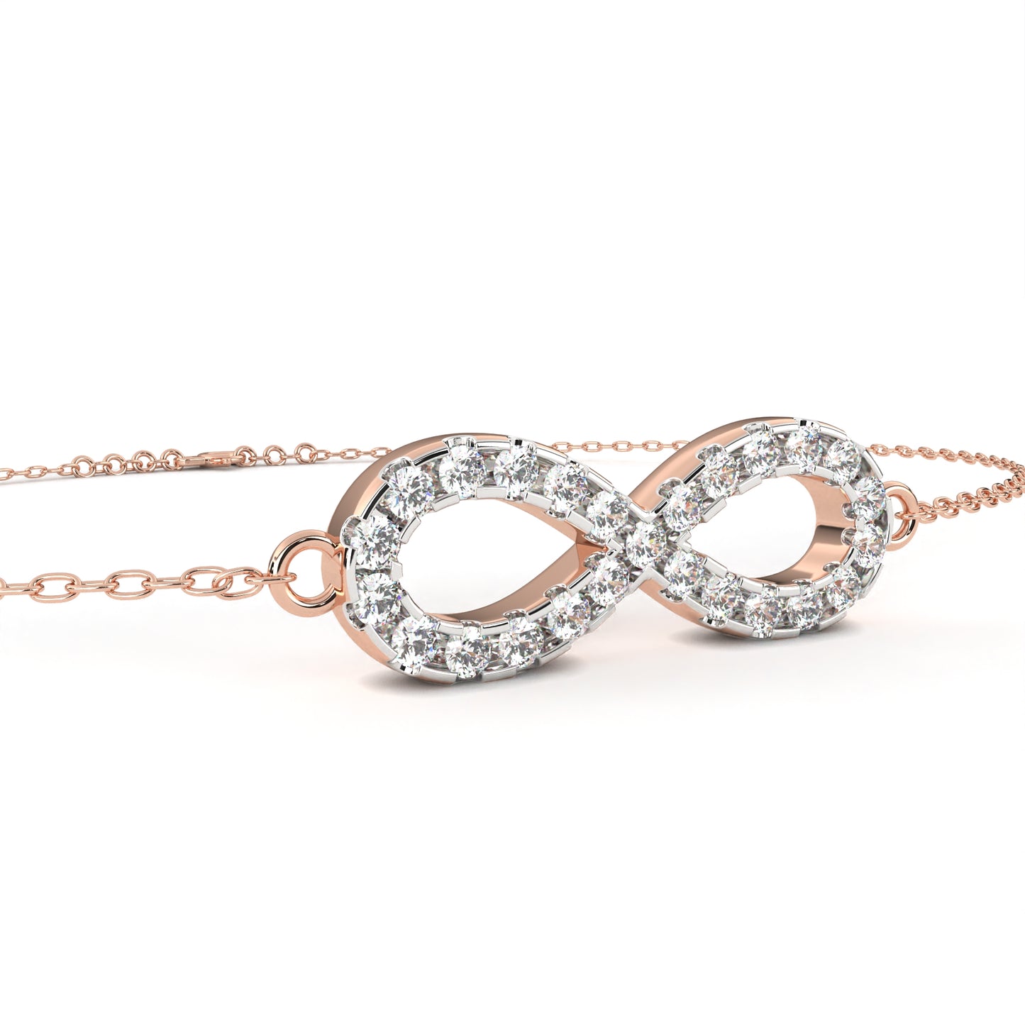 Infinity Halo Diamond Bracelet