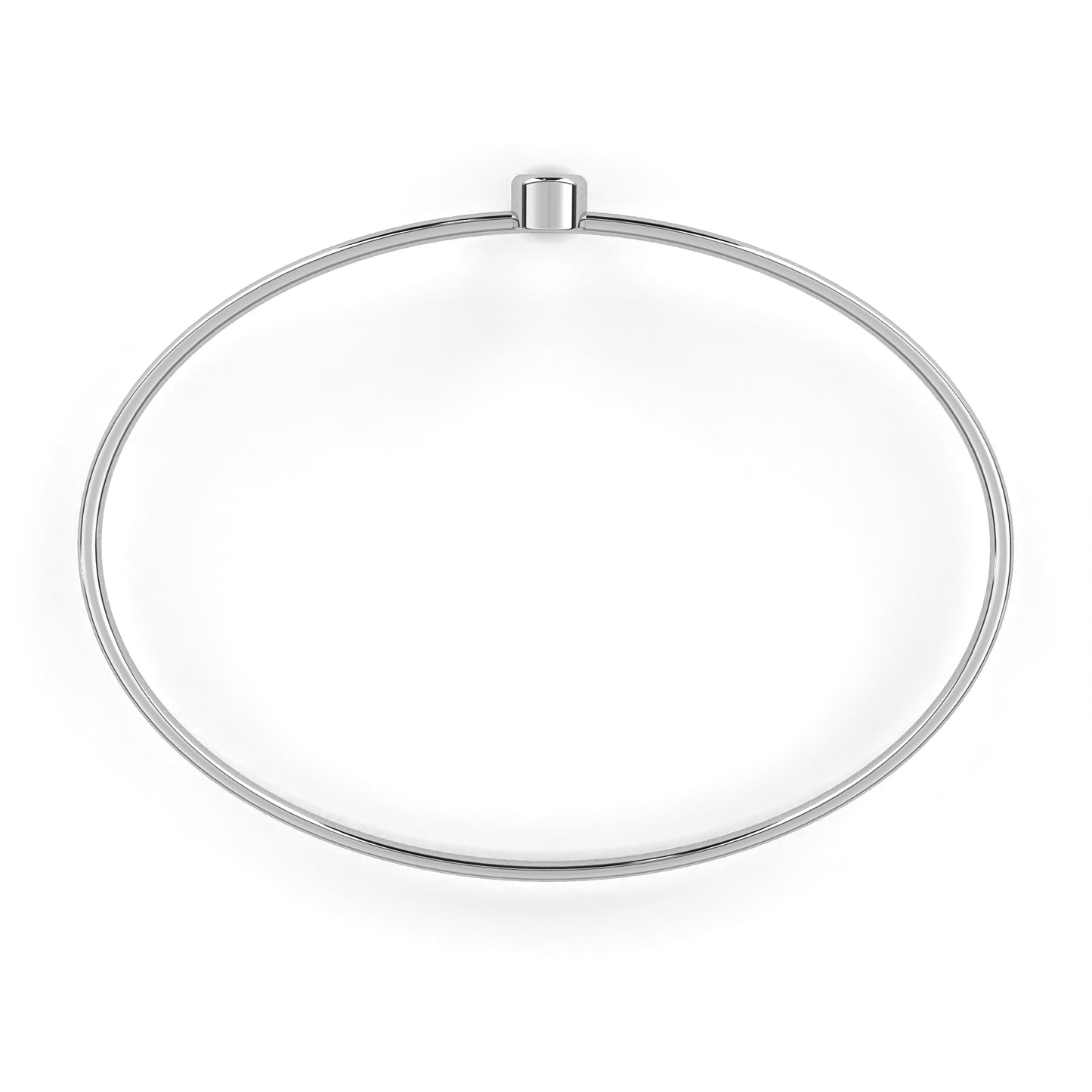 Minimalist Bezel Set Solitaire Diamond Bangle