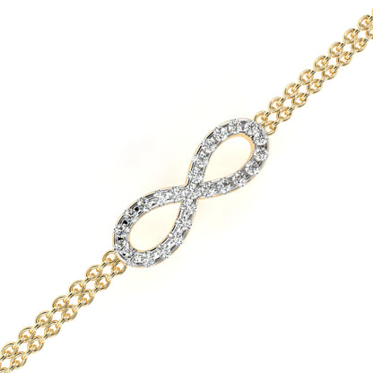 Infinity Double Chain Diamond Bracelet