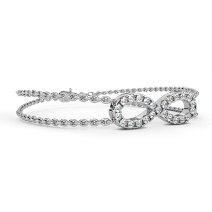 Infinity Double Chain Diamond Bracelet
