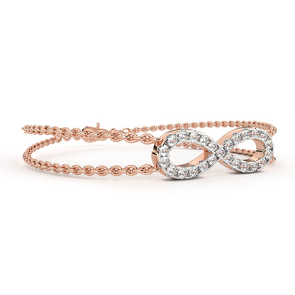 Infinity Double Chain Diamond Bracelet