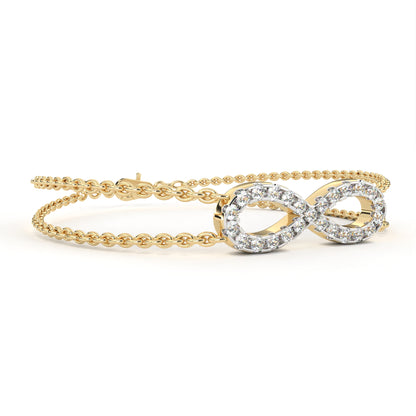 Infinity Double Chain Diamond Bracelet
