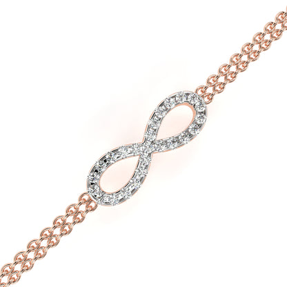 Infinity Double Chain Diamond Bracelet
