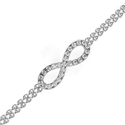 Infinity Double Chain Diamond Bracelet