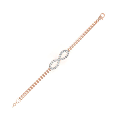 Infinity Double Chain Diamond Bracelet