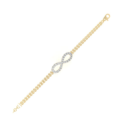 Infinity Double Chain Diamond Bracelet