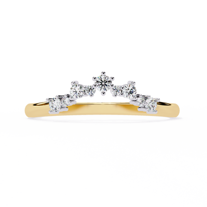 Crown Curve Diamond Ring