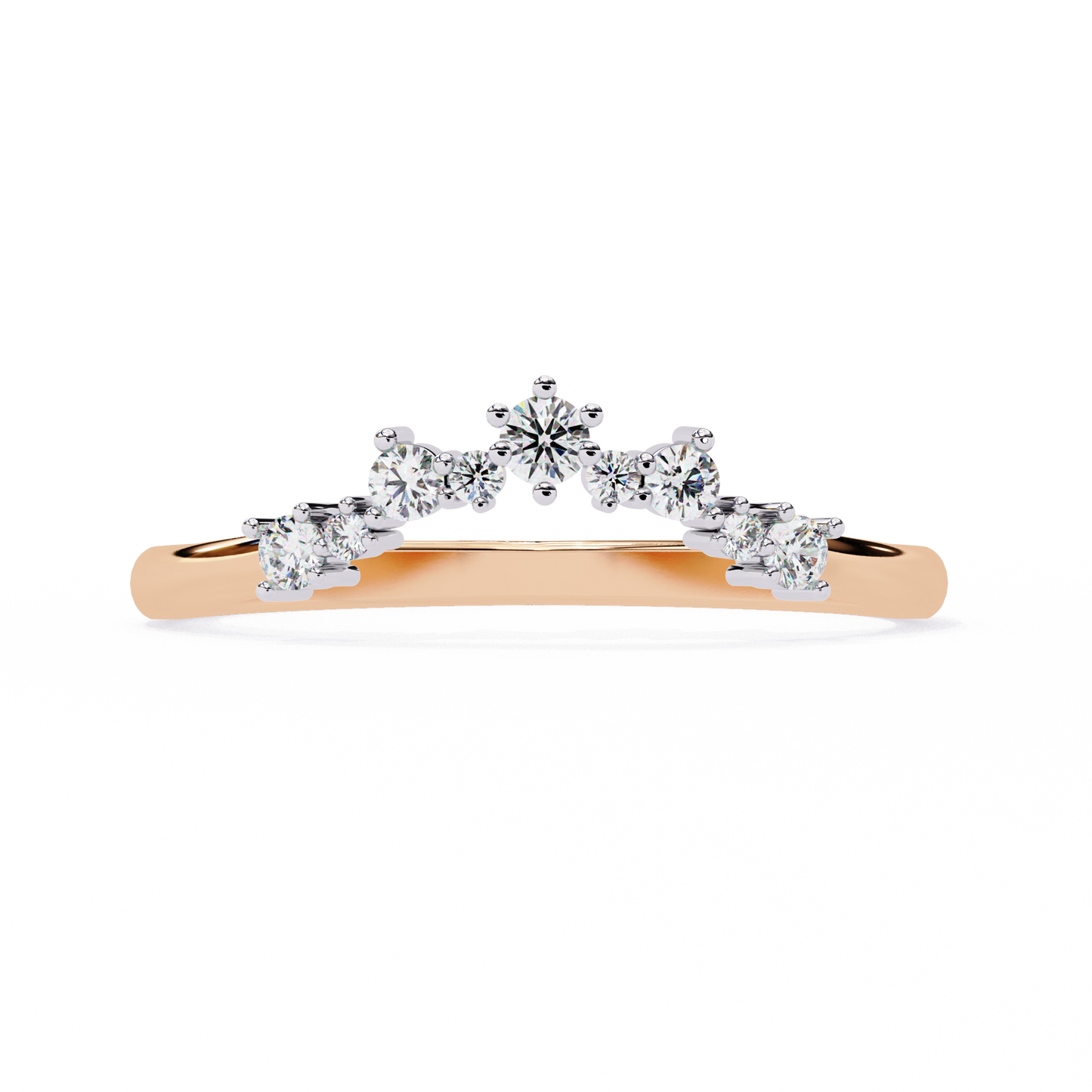 Crown Curve Diamond Ring
