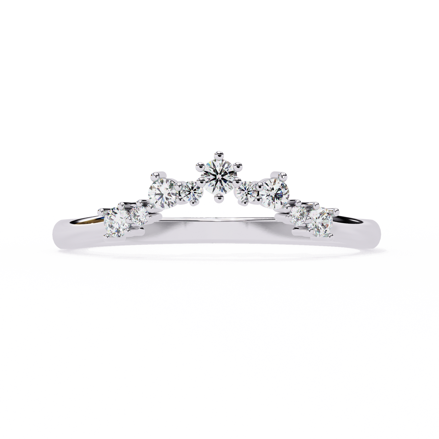 Crown Curve Diamond Ring