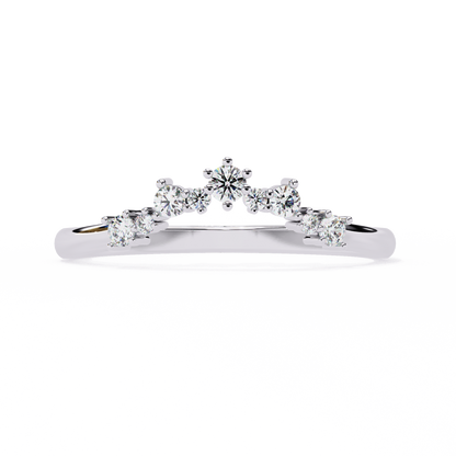 Crown Curve Diamond Ring