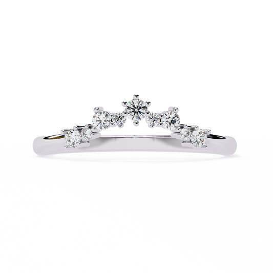 Crown Curve Diamond Ring