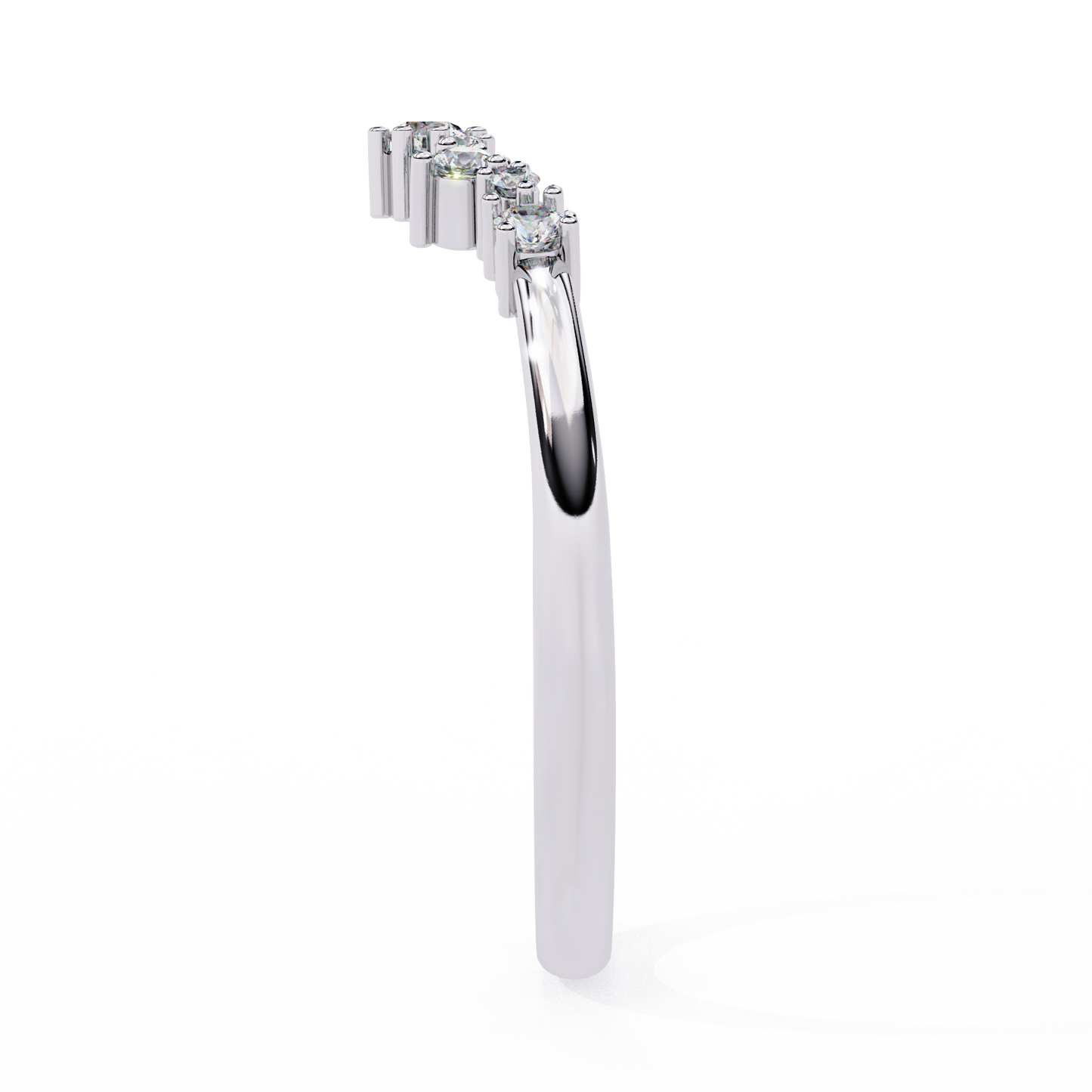 Crown Curve Diamond Ring
