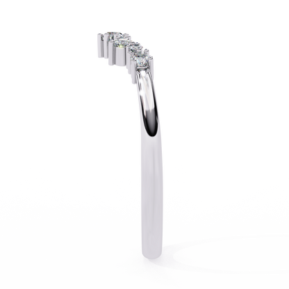 Crown Curve Diamond Ring