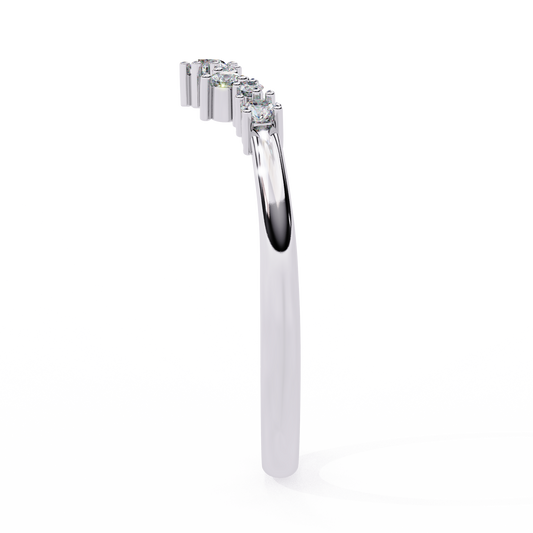 Crown Curve Diamond Ring