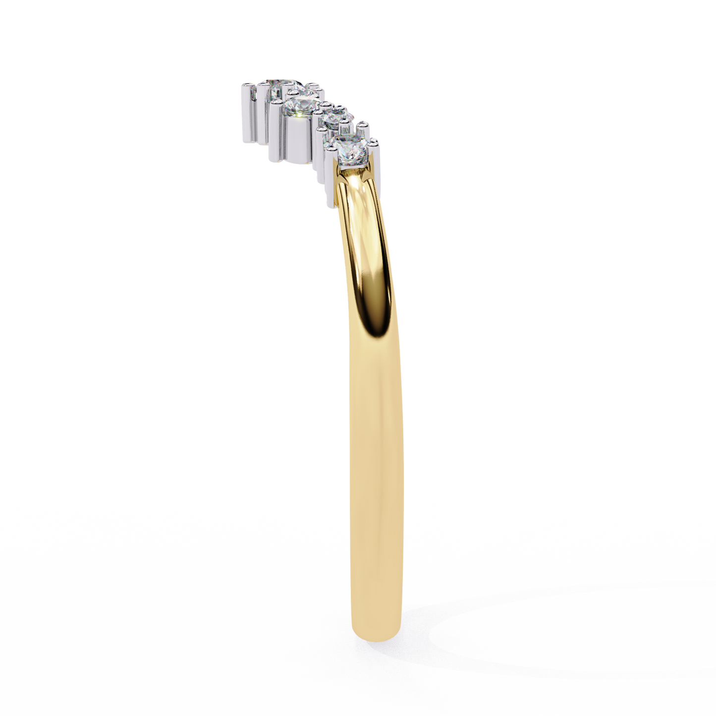 Crown Curve Diamond Ring