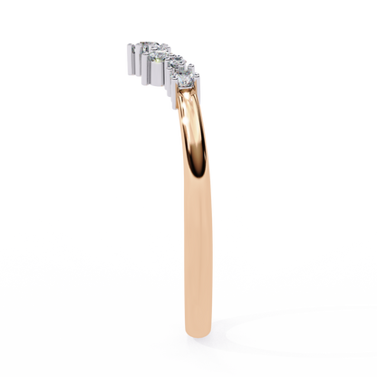 Crown Curve Diamond Ring
