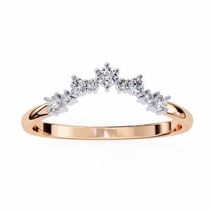 Crown Curve Diamond Ring
