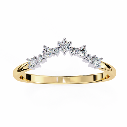 Crown Curve Diamond Ring