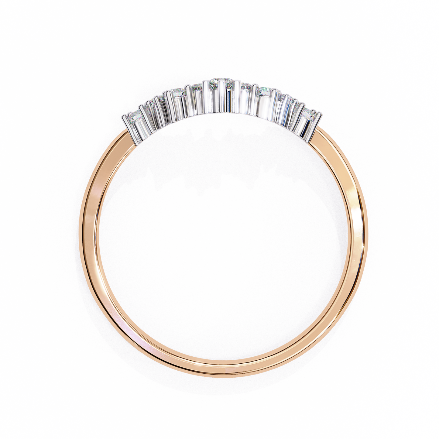 Crown Curve Diamond Ring