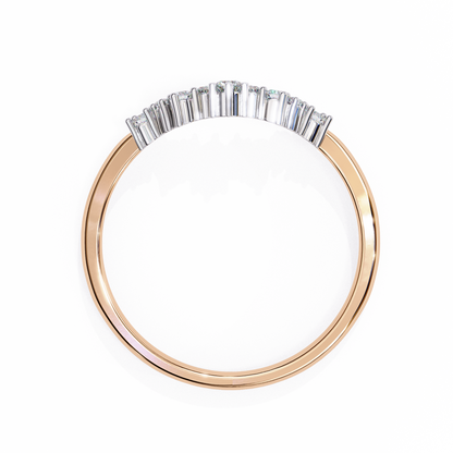 Crown Curve Diamond Ring