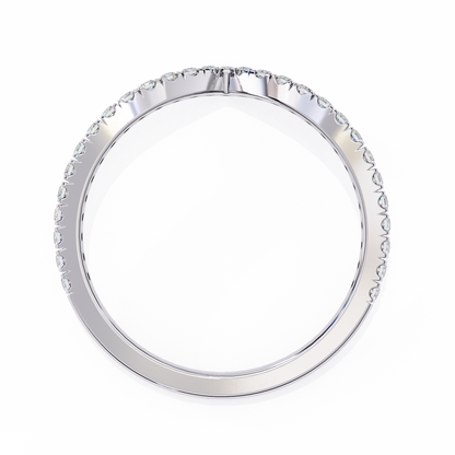 V-Shaped Diamond Chevron Ring