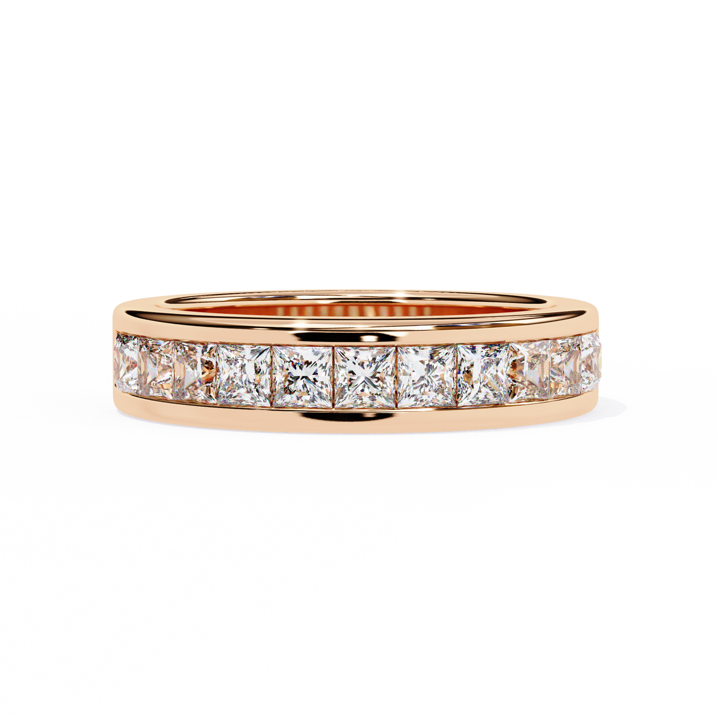 Princess Cut Channel Set Diamond Band Ring
