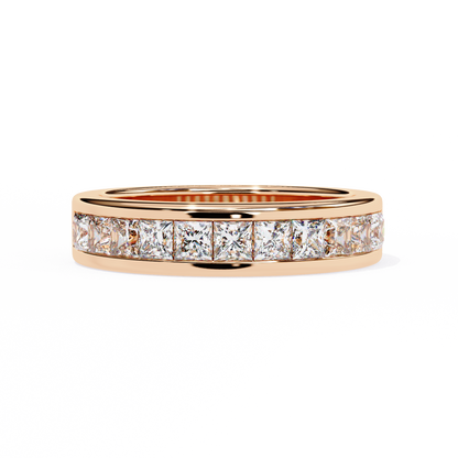 Princess Cut Channel Set Diamond Band Ring