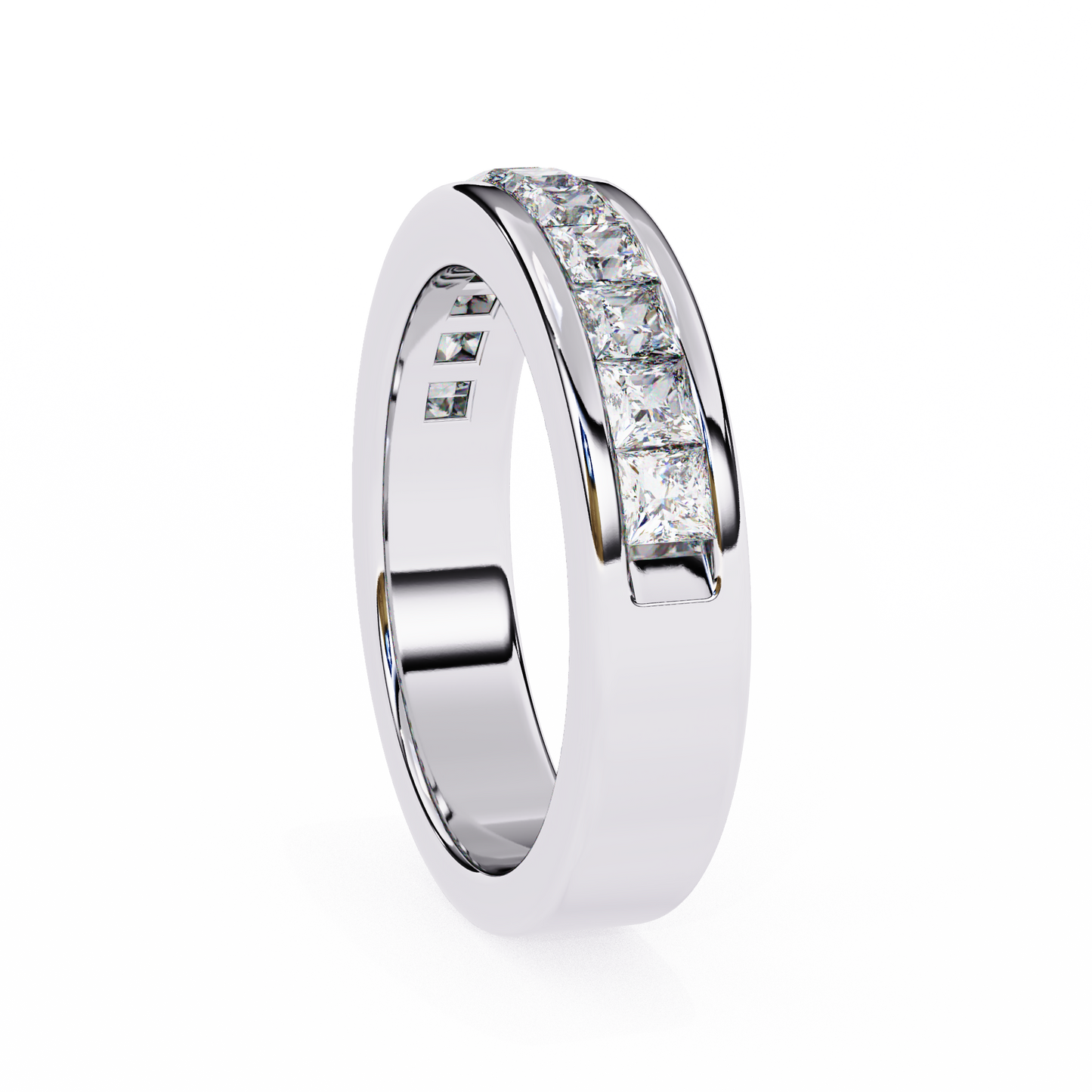 Princess Cut Channel Set Diamond Band Ring