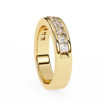 Princess Cut Channel Set Diamond Band Ring