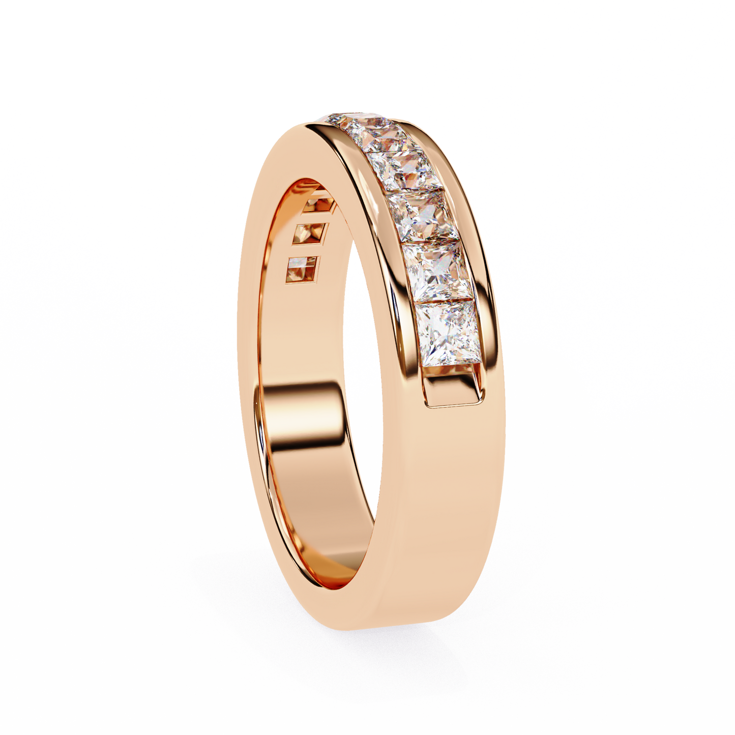 Princess Cut Channel Set Diamond Band Ring