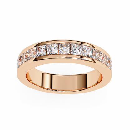 Princess Cut Channel Set Diamond Band Ring