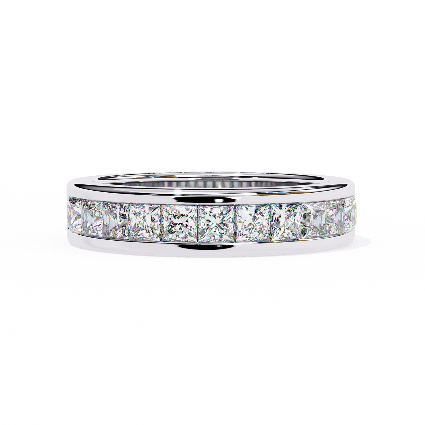 Princess Cut Channel Set Diamond Band Ring