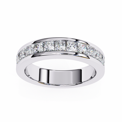 Princess Cut Channel Set Diamond Band Ring