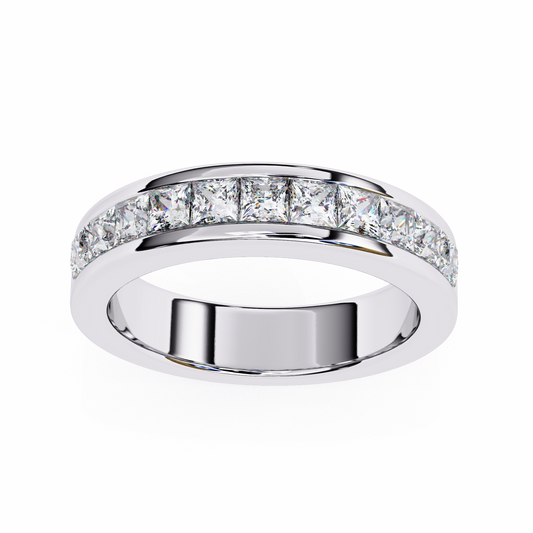 Princess Cut Channel Set Diamond Band Ring