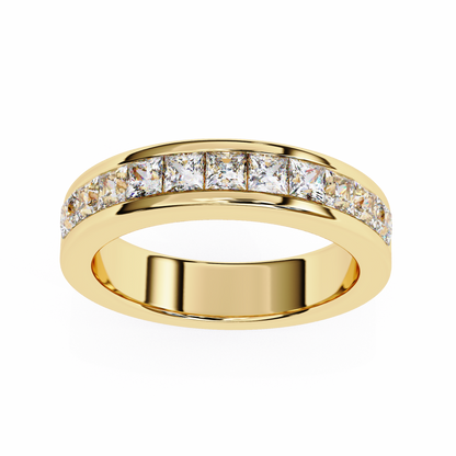 Princess Cut Channel Set Diamond Band Ring