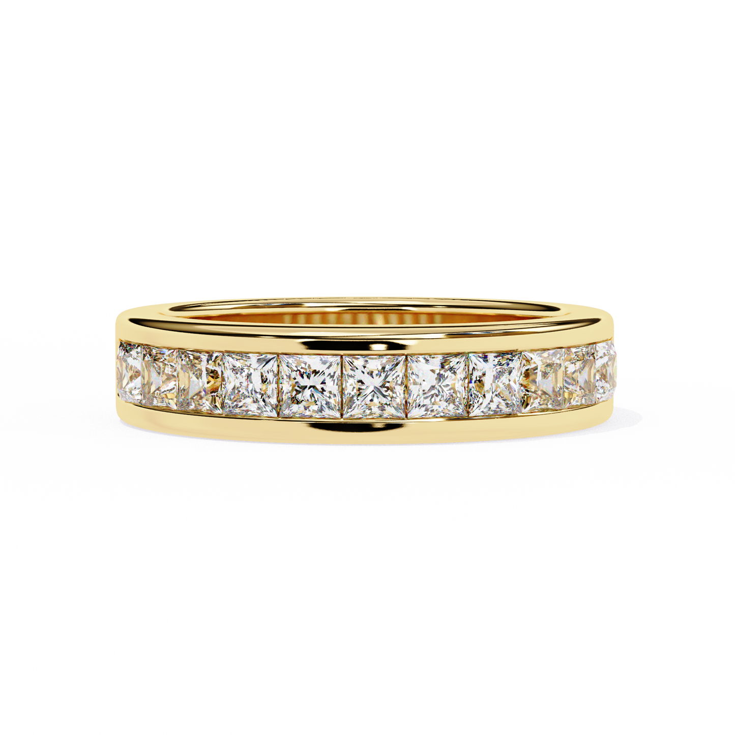 Princess Cut Channel Set Diamond Band Ring