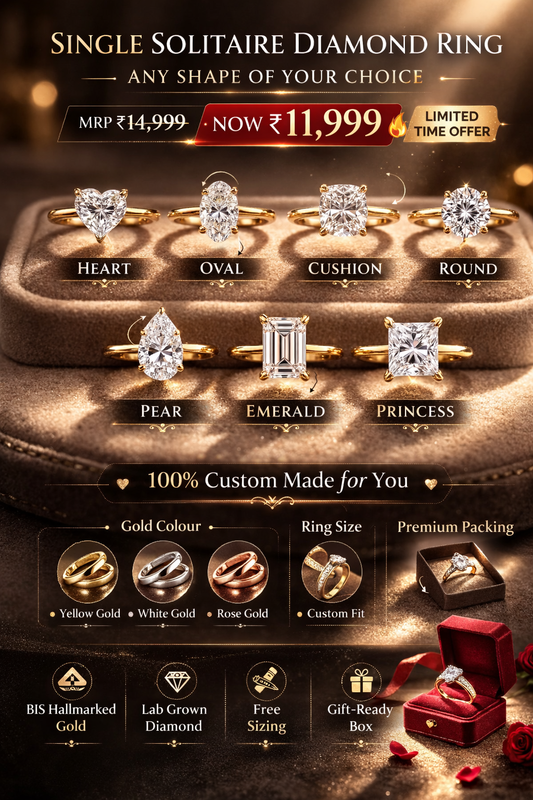 Single Solitaire Ring (Any Shape)
