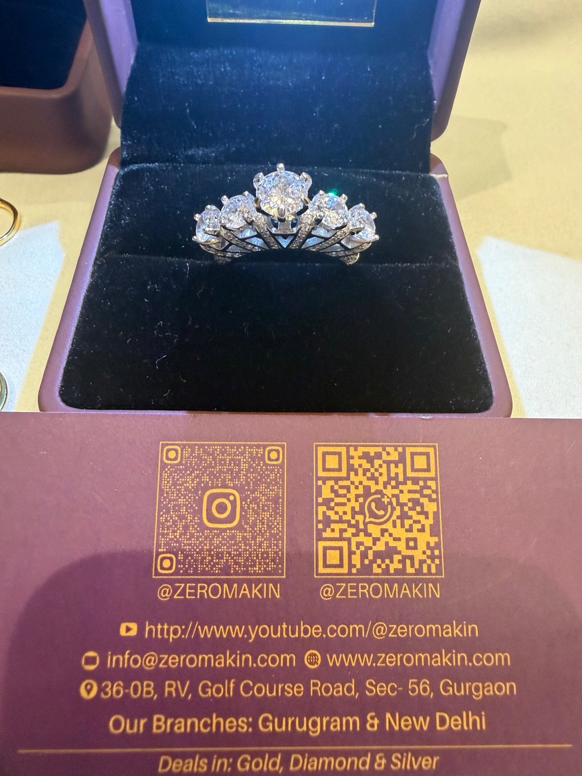 Majestic Crown-Inspired Diamond Ring – White Gold Luxury Collection | Zeromakin