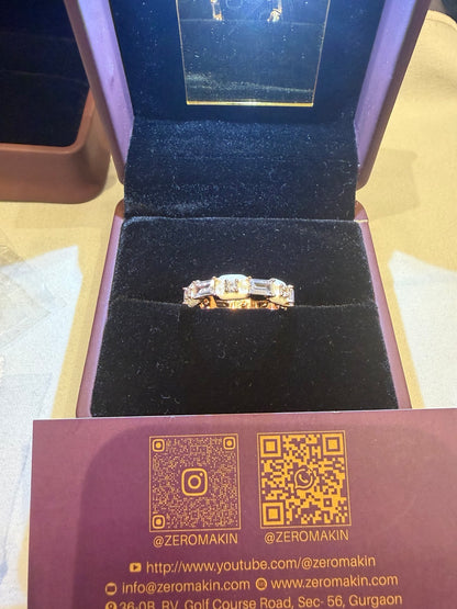 Zeromakin Diamond Baguette Eternity Ring in White Gold