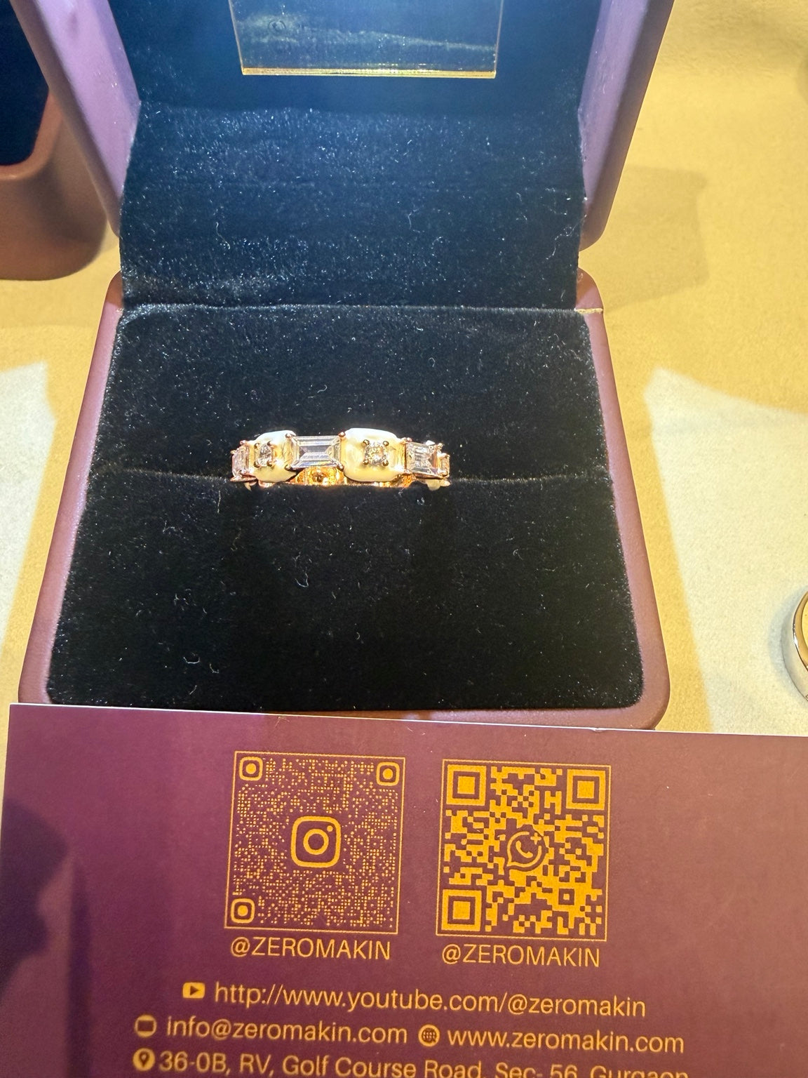 Zeromakin Diamond Baguette Eternity Ring in White Gold