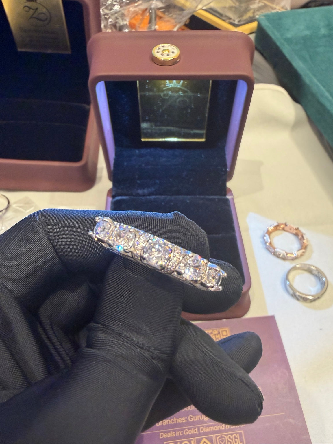 Royal Crown Diamond Ring in White Gold