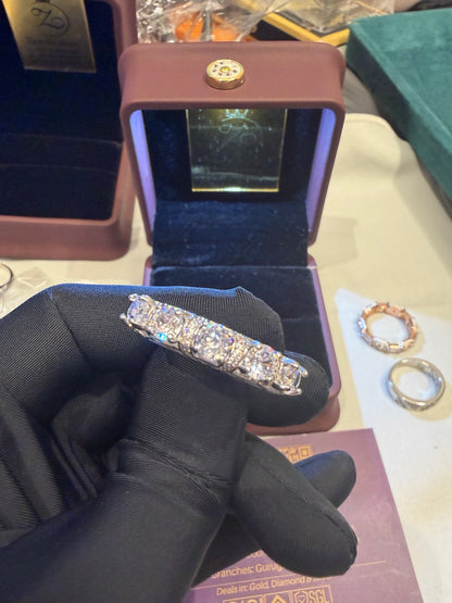 Royal Crown Diamond Ring in White Gold