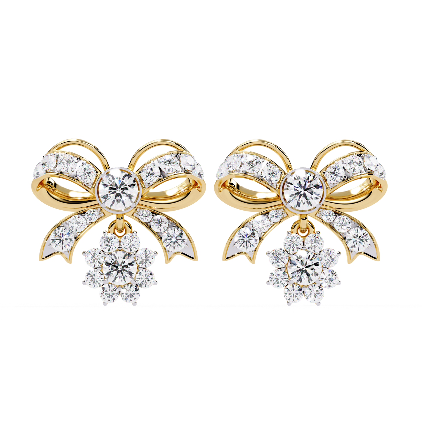 Seraphine Bow Diamond Earrings