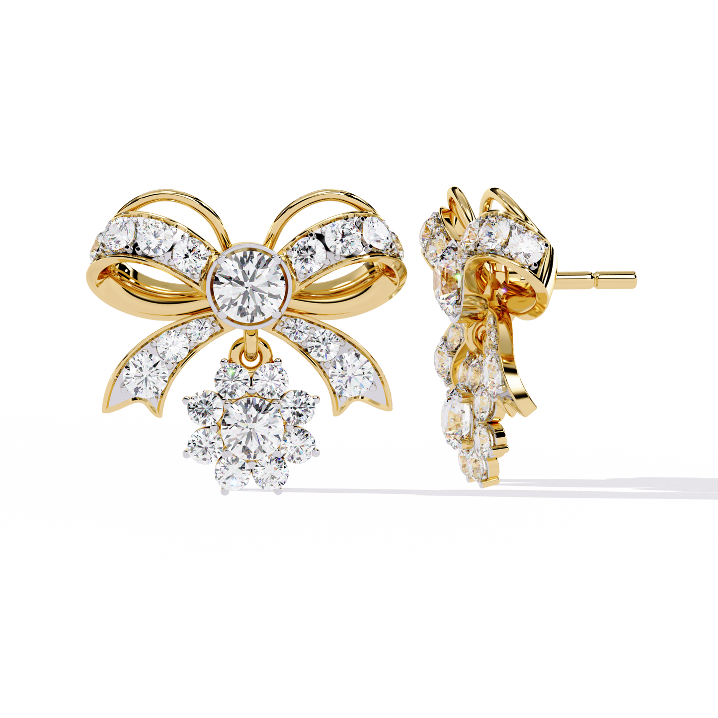 Seraphine Bow Diamond Earrings