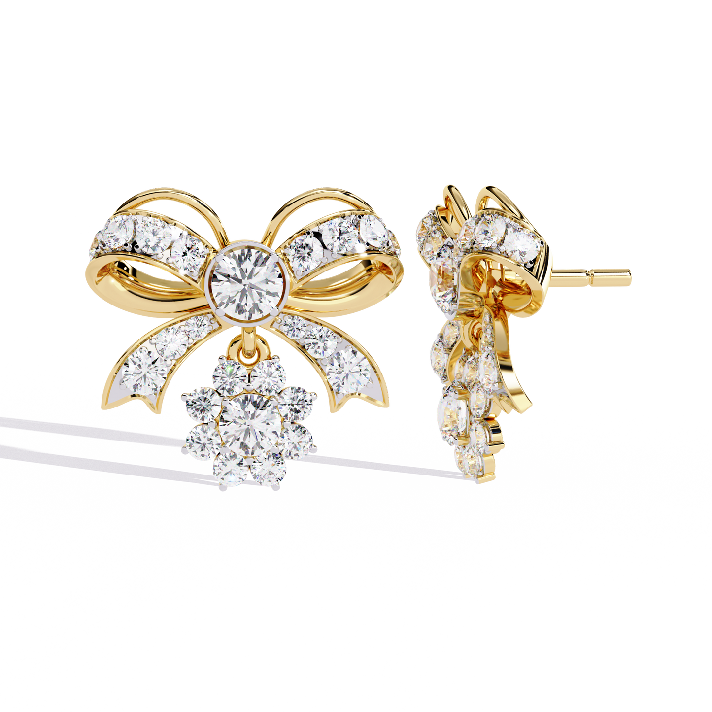Seraphine Bow Diamond Earrings