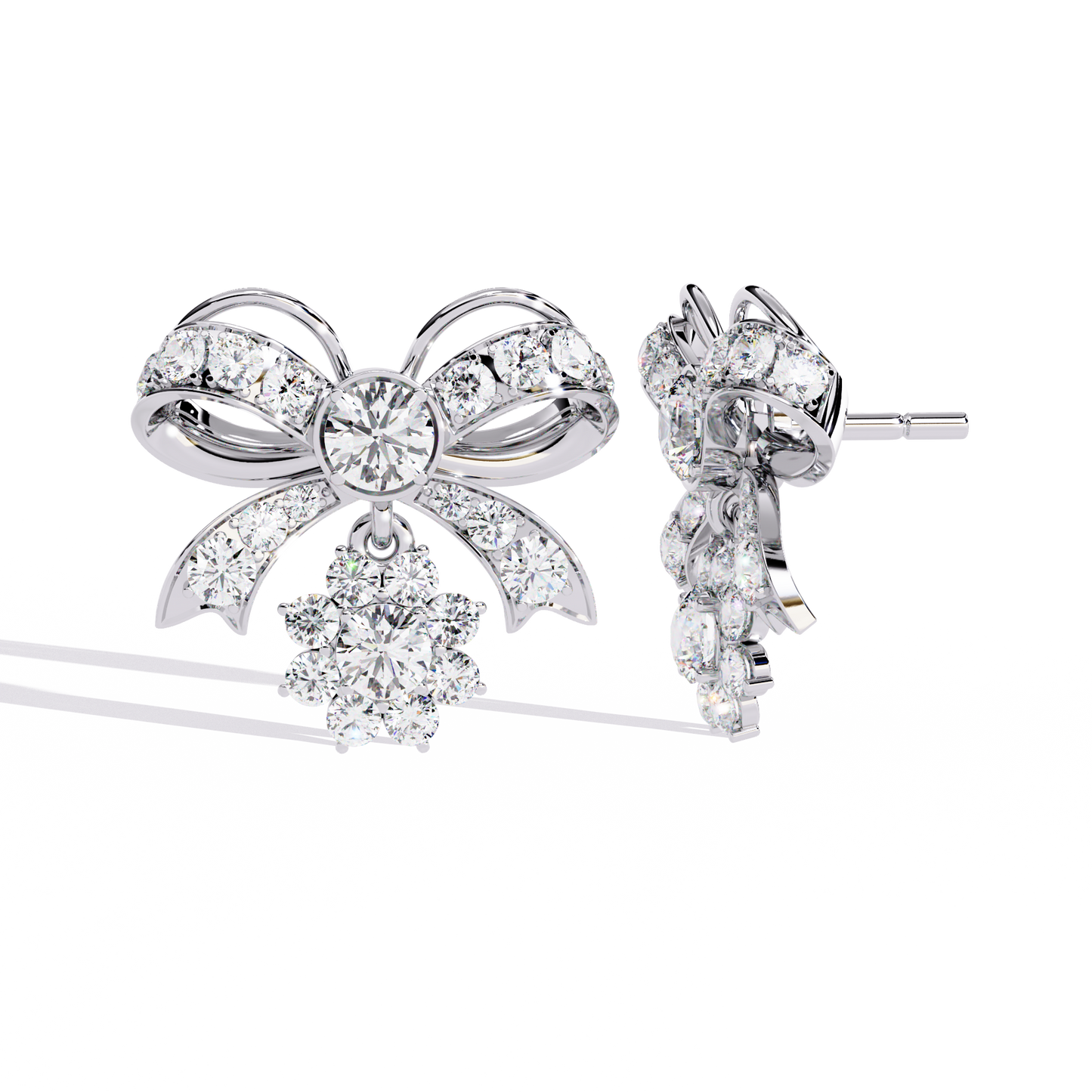 Seraphine Bow Diamond Earrings