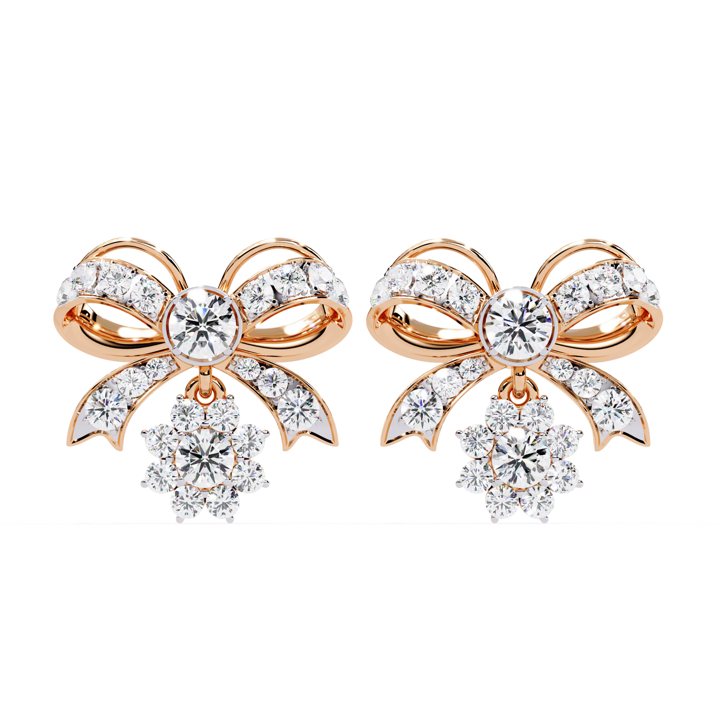 Seraphine Bow Diamond Earrings