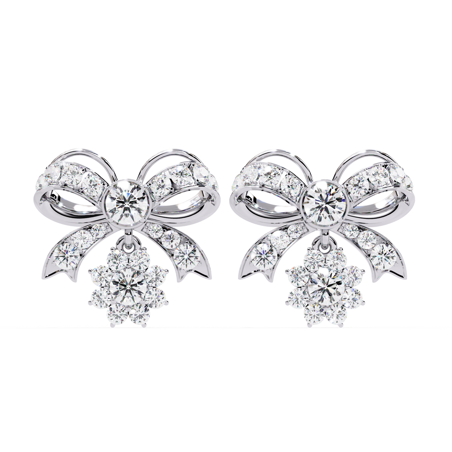Seraphine Bow Diamond Earrings